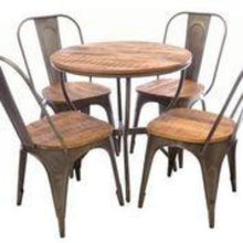 Industrial Dining Table & 4 Chairs
