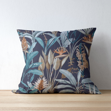 Blue Rainforest Velvet Cushion