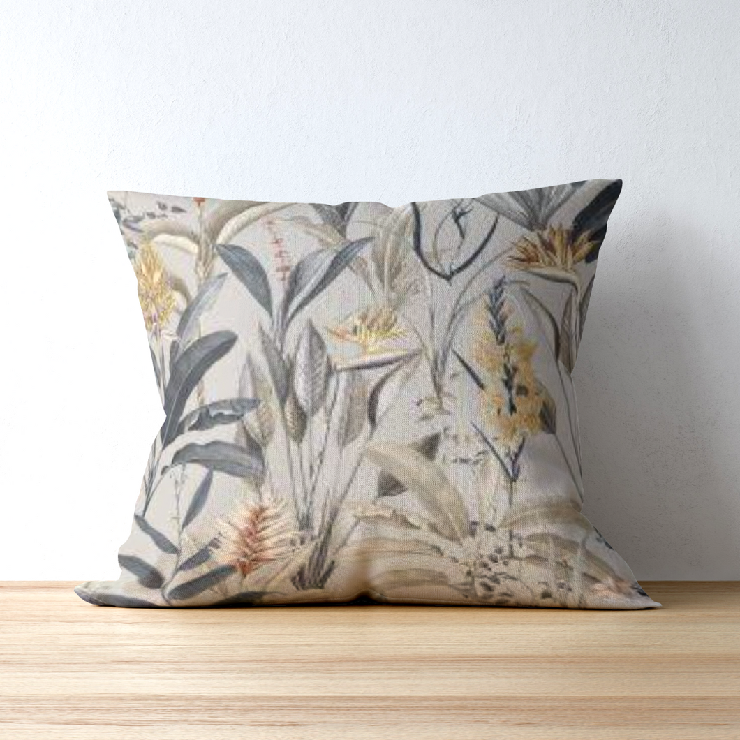 Taupe Rainforest Velvet Cushion From Loft to Loved