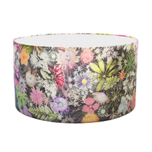 From Loft to loved - Gillian Arnold - drum shade for ceiling or table lamp - Sedgefield, County Durham - Cascades of colour - green and pink floral