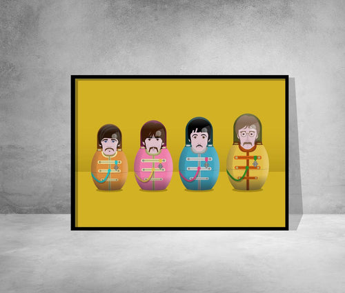 The Beatles Russian Dolls Print