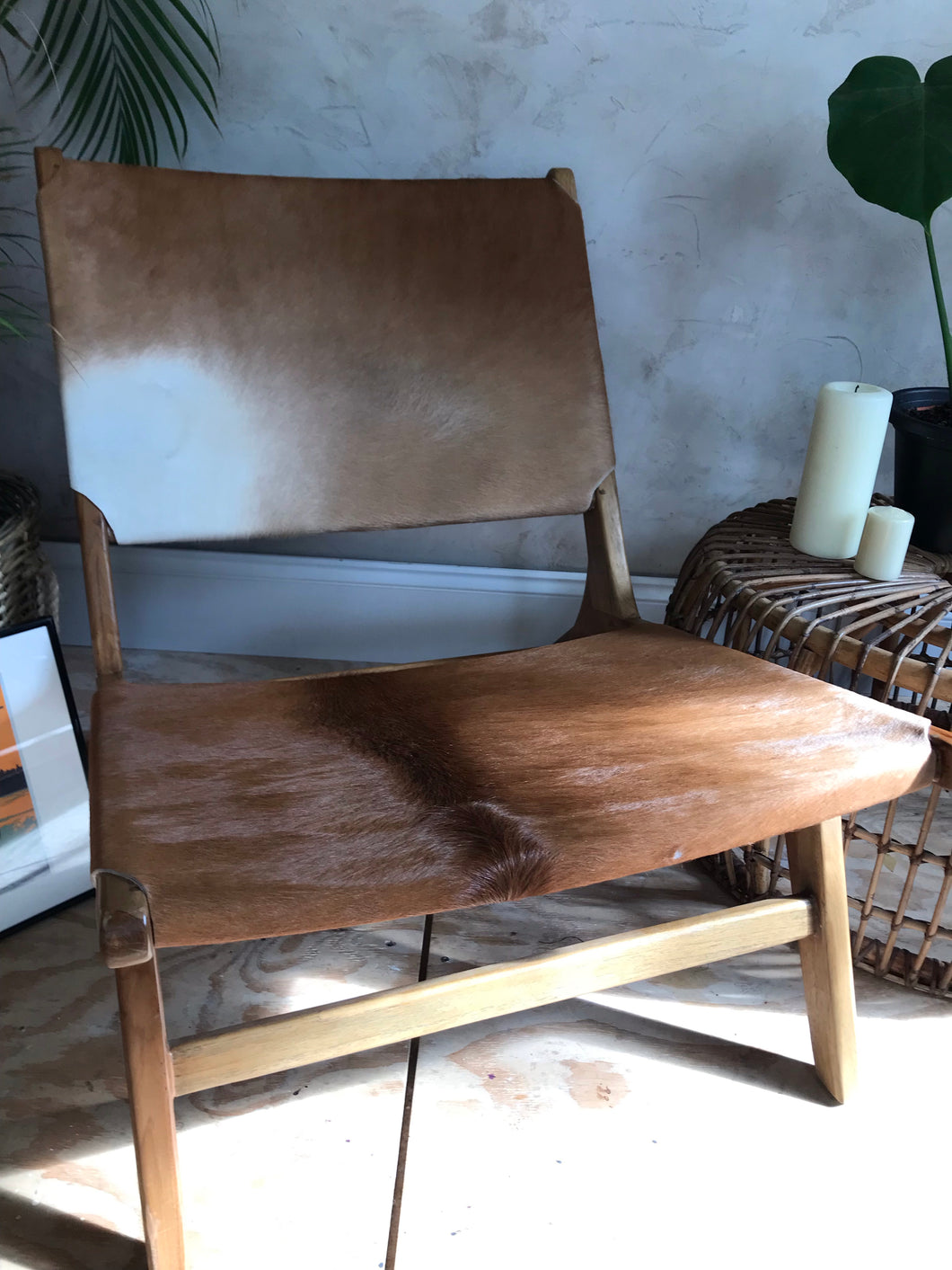 Cow leather chair deals