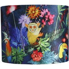 From Loft to loved - Gillian Arnold - drum shade for ceiling or table lamp - Sedgefield, County Durham - jungle surprise - tropical animals