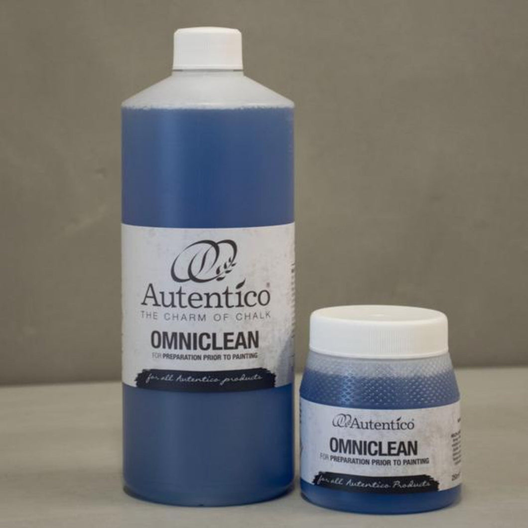 Autentico omniclean, ultimate cleaning product for preperation of surfaces to be painted, varnished or waxed. Best way to prepare kitchen cupboards for painting