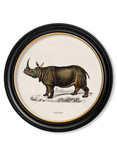 C1846. Rhino & Hippo in Round Frame