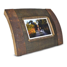 Whiskey photo frame made from reclaimed barrels with original Harris tweed - gift - Scotland- from loft to loved - home - wedding gift 